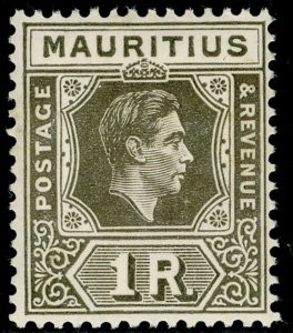 MAURITIUS SG260b, 1r grey-brown, NH MINT. Cat £20.