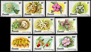 Rwanda 1009-1018, MNH, Flowers