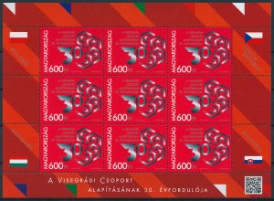 Hungary Organizations Stamps 2021 MNH Foundation Visegrad Group 30 Years 9v M/S