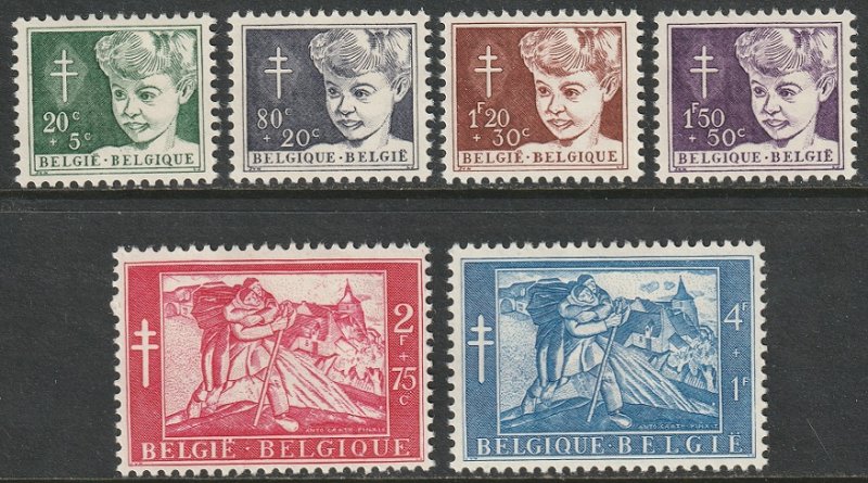 Belgium 1954 Sc B567-72 complete set MLH