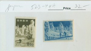 JAPAN #523-4, Mint Never Hinged, Scott $32.00