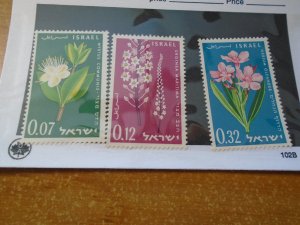 Israel  #  204-06  MNH  Flowers