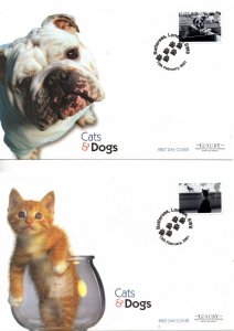 2001 Sg 2187/96 Cats and Dogs Luxury FDC (Limited Edition of 500 Covers)