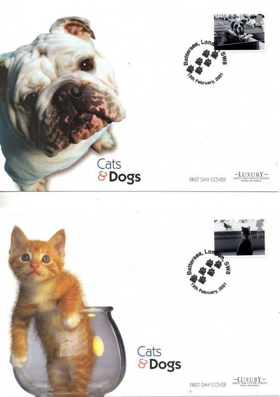 2001 Sg 2187/96 Cats and Dogs Luxury FDC (Limited Edition of 500 Covers)