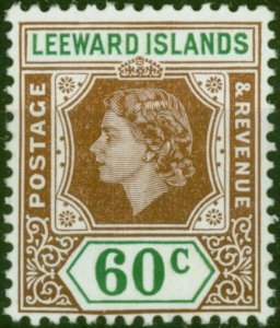 Leeward Islands 1954 60c Brown & Green SG137 Fine LMM