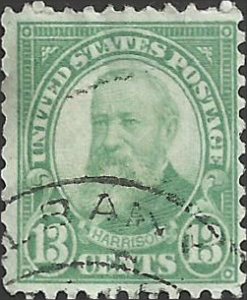 # 694 Used Yellow Green Benjamin Harrison