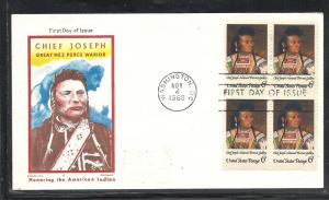 US #1364-11 Chief Joseph Chickering Jackson cachet U/A 