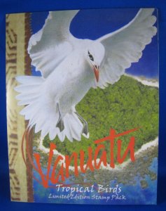 VANUATU 2001  -  TROPICAL BIRDS LIMITED EDITION STAMP PACK  -  MNH     (js)