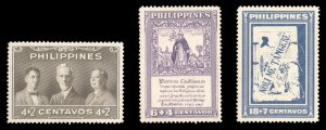 Philippines #B1-3 Cat$12.50, 1949 Restoration of Libraries, set of three, nev...