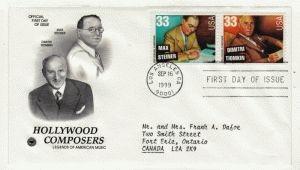 USA First Day Cover # 3338 - 3339 - Hollywood Composers - Art Craft - CPS - Pair