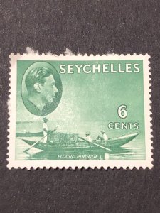 Seychelles 6 cents, stamp mix good perf. Nice colour used stamp hs:1