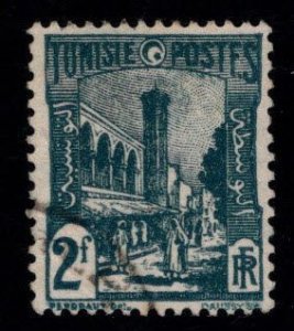 Tunisia Scott 104A used  stamp lightly canceled