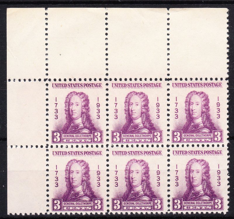 MOstamps - US Scott #726 Mint OG NH Corner Block of 6 - Lot # DS-6419