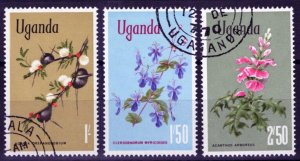 ZAYIX Uganda 124-126 Used/CTO Flowers & Plants High values 033023S175M