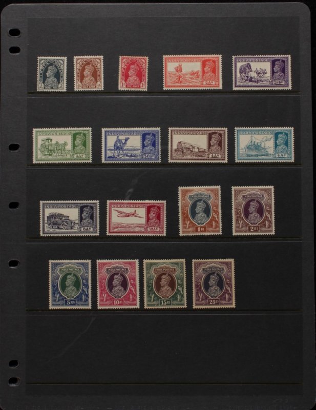 INDIA : 1929-52 Mint collection KGV & KGVI plus states SG cat £1650++.