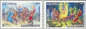 Georgia 1998 Europa CEPT National holidays set of 2 stamps MNH