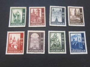 Austria 1948 Sc B252-59 set MNH