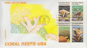 1980 Coral Reefs (Scott 1827-30a) Barlen FDC