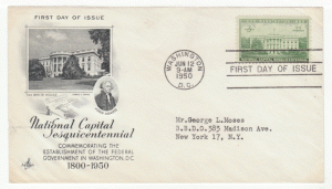 USA First Day Cover #  990 - National Capital Sesquicentennial - Art Craft