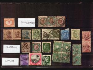 ITALY ITALIA STAMPS WITH ERRORS VARIETIES CURIOSITIES COLORS DIE CANCELS