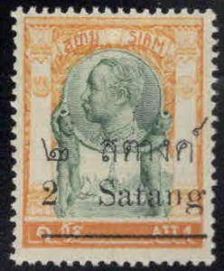 THAILAND Scott 128 MH* 1909 surcharged stamp