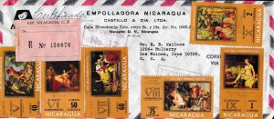 Nicaragua 1971 Ten Commandments Scott 890-898+C776 C777. Registered Covers (2)