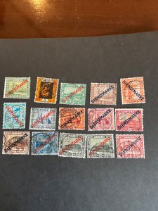 Stamps Saar Scott #01-15c used