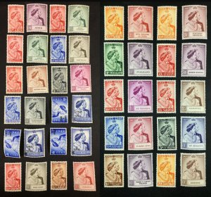 MOMEN: BRITISH COLONIES 22 SILVER WEDDING SETS 1948 MINT OG H £726 LOT #68197