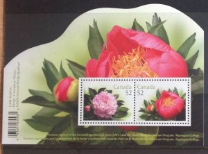 CANADA 2008 PEONIES MINISHEET SGMS2543 MNH