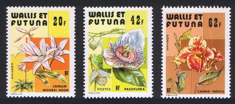 Wallis and Futuna Flowers 3v 1979 MNH SC#235-237 SG#328-330