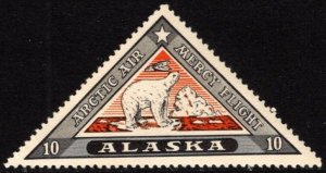 1925 US Cinderella 10 Cents Alaska Arctic Air Mercy Flight Unused