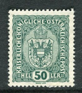 AUSTRIA; 1908 early Anniversary issue fine Mint hinged 50h. value