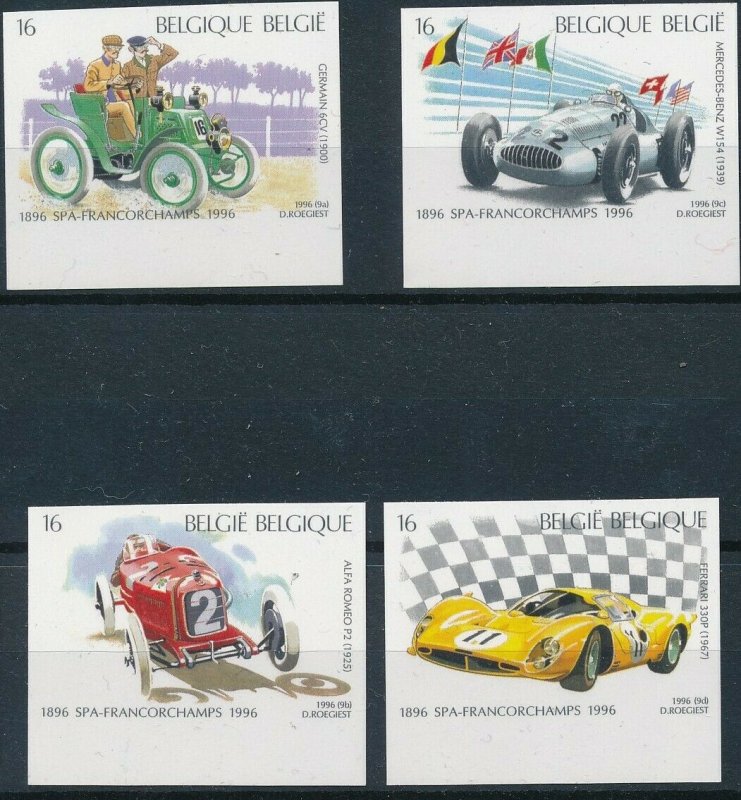 [1703] Belgium 1996 Cars good Set very fine MNH Imperf. Stamps