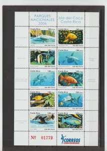 Costa Rica  Scott#  593  MNH  Sheet of 10  (2006 Marine Life of Cocos Island)