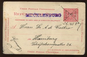 Canal Zone UX1d Used & Not Uprated to Germany with Bold MECKLENBURG MARK LV9031