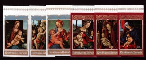 Burundi Sc 408-10,c165-7 NH Imperf set - Christmas 1972 - Art