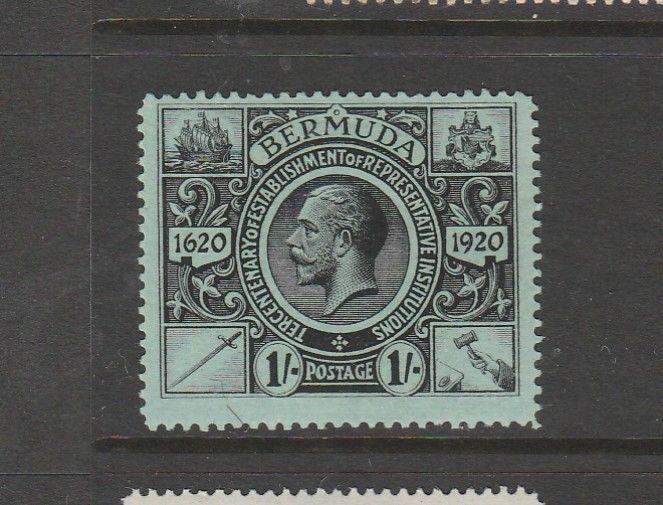 Bermuda 1921 Tercentenary 2nd set 1/- Fresh MM SG 73