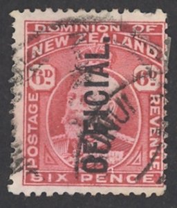 New Zealand Sc# O36 Used 1910 6p Official