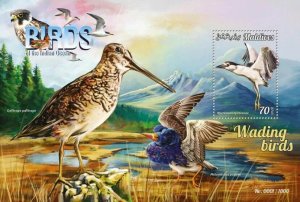 Maldives 2015 MNH-WADING BIRDS.  Michel Code: 6094 / Bl.878  |  Scott Code: 3529