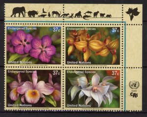 [Hip1799] United Nations 2005 : Flowers Good set very fine MNH stamps