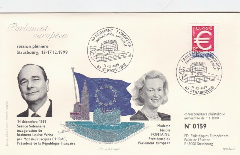 France 1999 European Parliament Seance Solenelle 159/1000 FDC Unadressed VGC