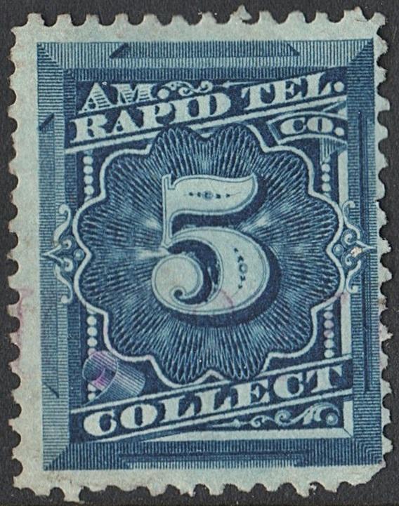 1T10 5¢ American Rapid Telegraph Company Stamp (1881) Used