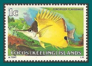 Cocos 1979 Forceps Fish, MNH #34,SG34