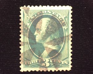 HS&C: Scott #184 Outstanding Huge margin. Very faint corner crease. Used XF/S