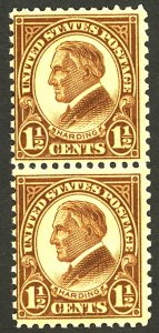 U.S. #633 MINT PAIR OG LH