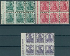 GERMANY, EMPIRE/REICH, 3 BOOKLET PAGES 1919 NH