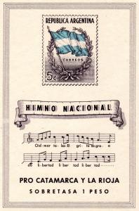 Argentina 1944 Music/Flag/National Anthem SS MNH Sc# B10