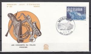 Monaco, Scott cat. 1435. Orchestra, Music issue. First day cover. ^