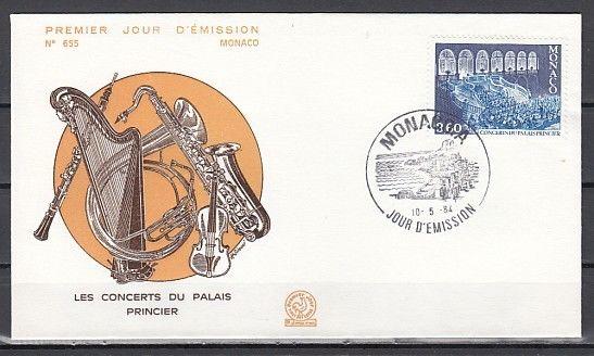 Monaco, Scott cat. 1435. Orchestra, Music issue. First day cover.