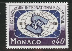 MONACO Scott 748 MNH**  1969  ILO stamp